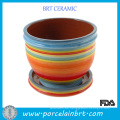 Pote de jardín de porcelana de cerámica pintada de colores